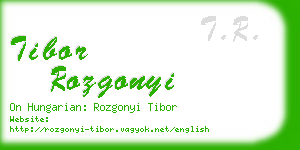 tibor rozgonyi business card